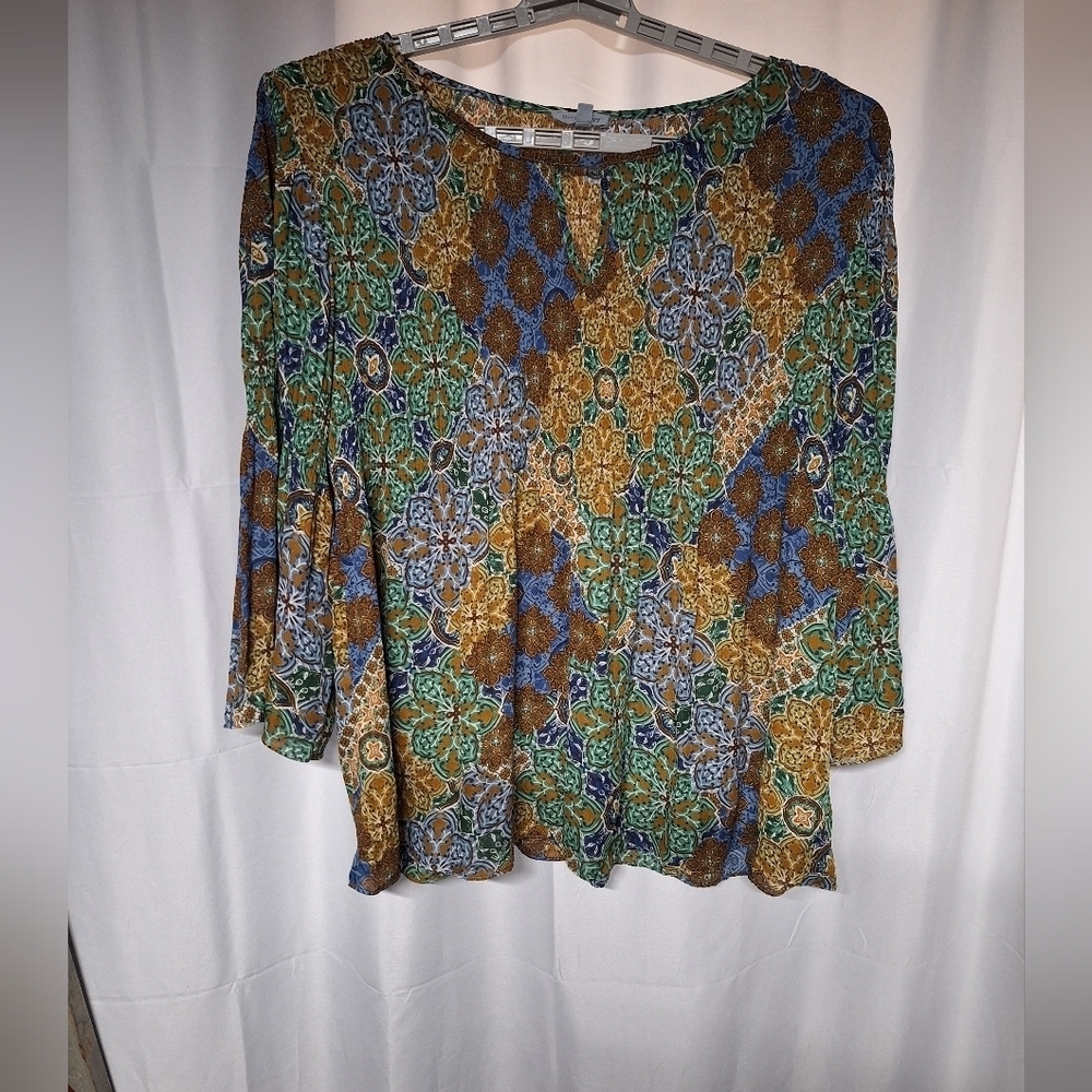 Bohemian Floral Women's Blouse Artsey Flowy Comfort.